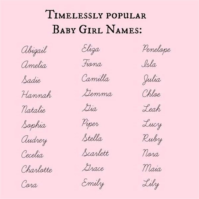 beautiful unique girl names