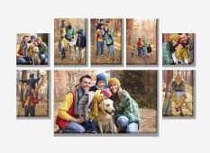 Canvas print wall displays - (5) 12" x 18" & (2) 12" & 12" & (1) 40" x 30"