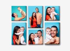 Canvas print wall displays - (3) 12" x 12" & (3) 12" x 18"
