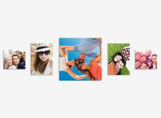Canvas print wall displays - (2) 12" x 12" & (2) 12" x 18" & (1) 24" x 24"