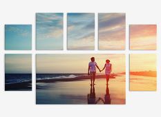 canvas photo prints - (2) 12" x 12" & (5) 12" x 18" & (1) 40" x 30"