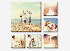 Canvas print wall displays - (1) 26" x 26" & (5) 12" x 12"