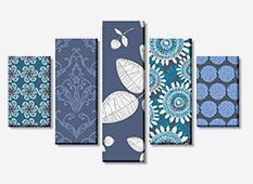 Canvas print wall displays - (2) 12" x 20" & (2) 12" x 30" & (1) 12" x 40"