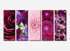 Canvas print wall displays - (5) 12" x 30"